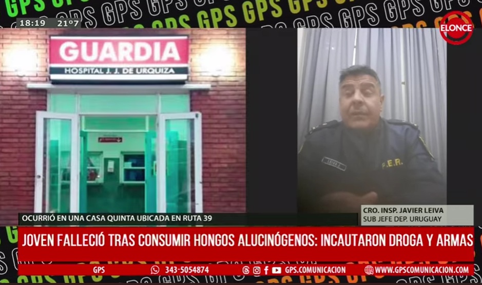 Tragedia en Concepción del Uruguay: Muere un joven tras consumir hongos alucinógenos. El día de ayer ingresó al hospital zonal un joven fallecido de 21 años, acompañado por cinco amigos entre 20 y 25 años. Estas personas dijeron que estuvieron en una casa quinta, consumieron hongos y que eso habría causado la muerte de su amigo. Se dio intervención a la Comisaría Tercera y a la Fiscalía a cargo de la doctora María Oki. Se realizó un allanamiento en el barrio Hipódromo, en el domicilio donde estaban, y allí se secuestraron hongos que están en estudio para saber qué clase son y si efectivamente produjeron la intoxicación. También se hallaron un par de armas de fuego que no tenían documentación en regla, aunque aparentemente serían de un familiar del dueño de la casa. Los jóvenes eran oriundos de San Andrés, Buenos Aires, y habían venido a pasar el fin de semana a Concepción. Según refirieron, prepararon un té con estos hongos y todos lo consumieron, pero solamente el fallecido presentó una reacción grave. El muchacho llegó sin vida al hospital. Ellos declararon que no consumieron nada más que ese té, aunque esto deberá confirmarse con estudios toxicológicos y la autopsia que se realiza en Oro Verde. Es la primera vez que la policía toma conocimiento de un caso donde un hongo alucinógeno produce la muerte de una persona en la provincia. Se investiga si estos hongos, que podrían ser de origen asiático –se mencionó que Oriza es una ciudad de India– fueron traídos o comprados en internet, ya que hay muchas variedades que se comercializan sin regulación. Durante el procedimiento, se encontraron cinco envoltorios con unos 22 gramos de hongos y ningún otro tipo de droga. Las armas, si bien tenían dueño, no contaban con la documentación correspondiente. Los amigos del joven fueron identificados, se les tomó declaración testimonial y quedaron supeditados a la causa. Si bien no están privados de su libertad, deben presentarse ante la justicia cada vez que sean requeridos. La policía recomienda a la comunidad informarse antes de consumir cualquier sustancia: “Son peligrosos, hay hongos que son venenosos y otros que pueden causar efectos graves. Lo ideal es saber qué se está consumiendo”, expresó el comisario. Por último, remarcó que el caso está en plena investigación y que es fundamental esperar los resultados de la autopsia y los estudios toxicológicos: “Es un hecho muy triste, un chico tan joven, duele mucho cuando pasan estas&nbsp;cosas”.
